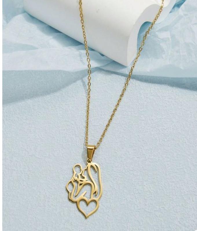 پلاک طلا طرح مادر و بچه