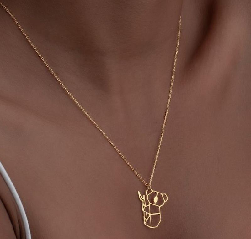 پلاک طلا طرح کوالا