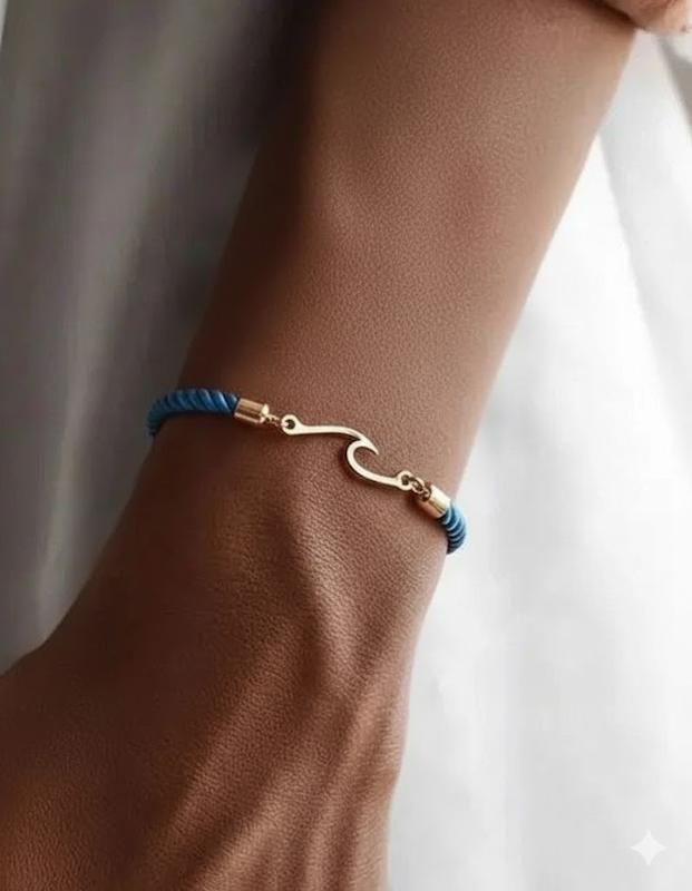 دستبند طلا طرح موج