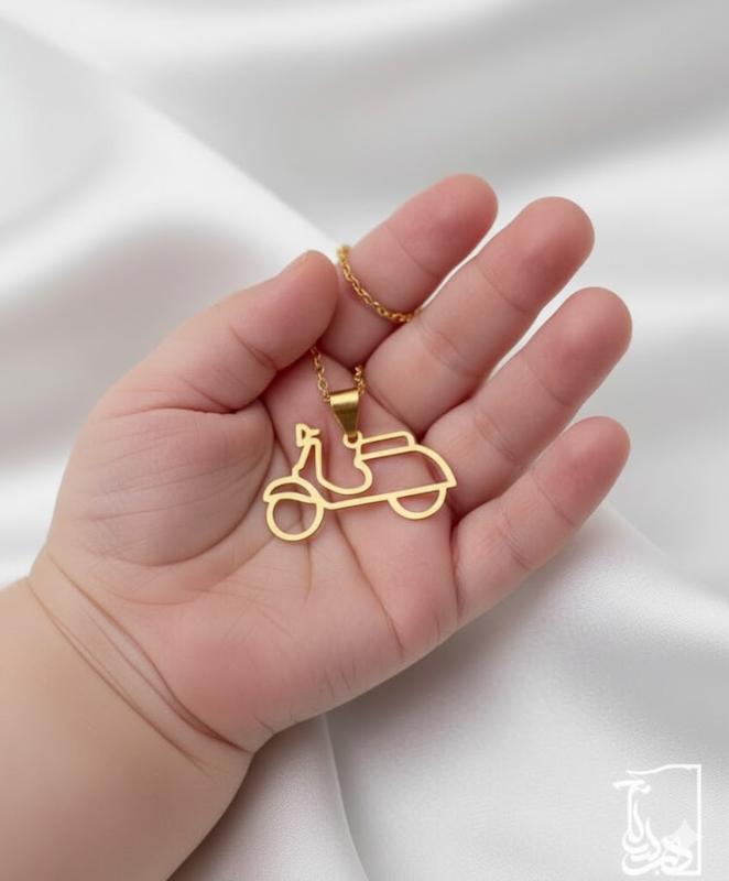 پلاک طلا  کودک طرح موتور