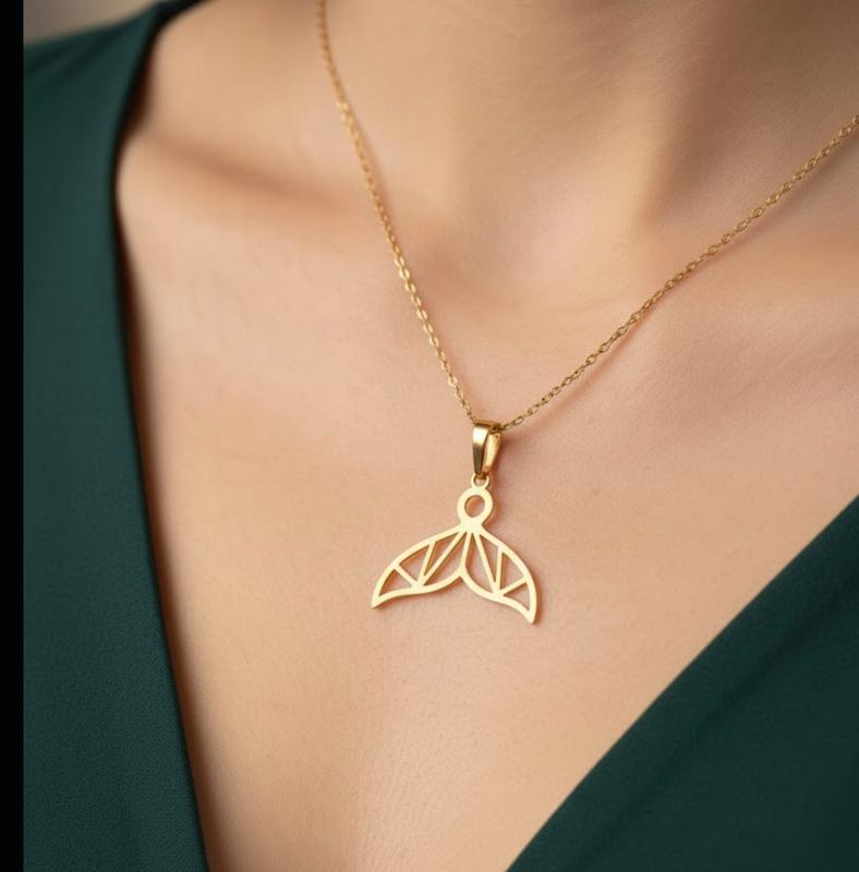 پلاک طلا طرح دم وال