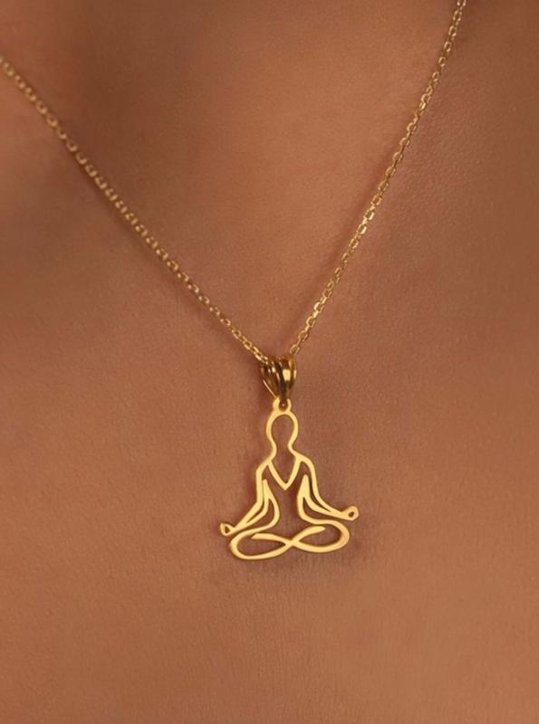 پلاک طلا طرح مدیتیشن