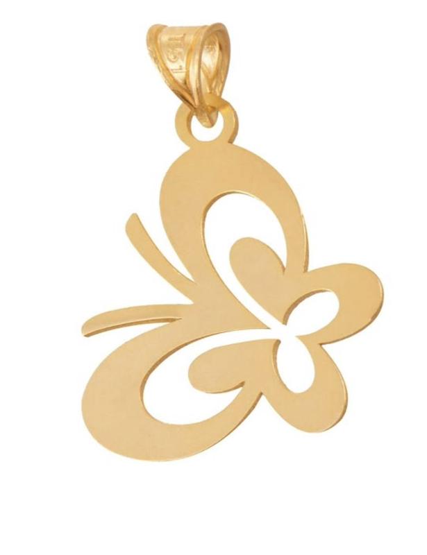 پلاک طلا طرح پروانه 