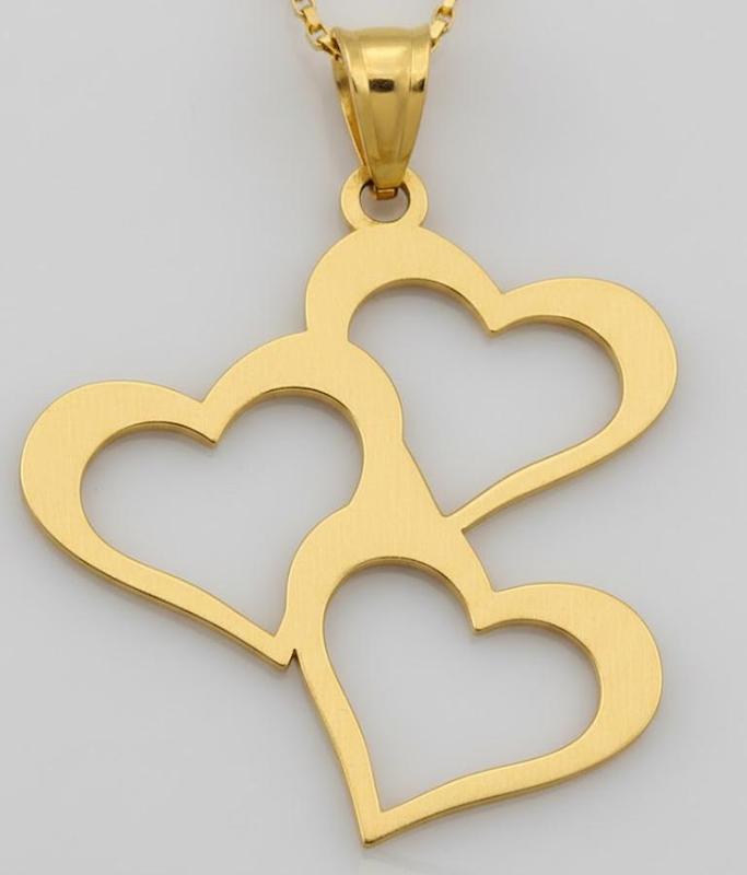 پلاک طلا طرح قلب 1002 