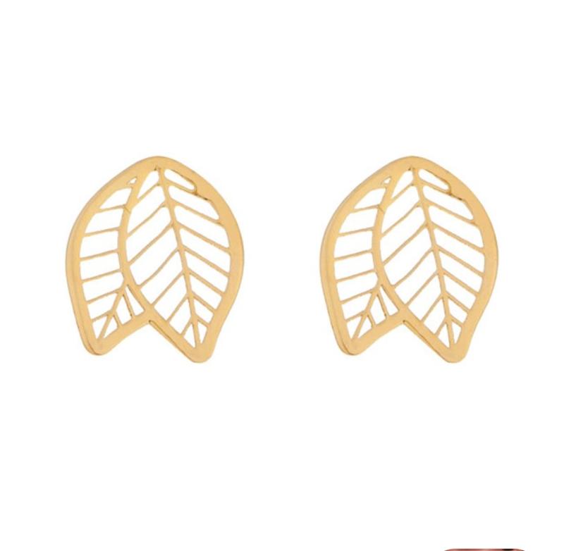 گوشواره طلا میخی طرح گلبرگ