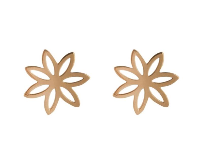 گوشواره طلا میخی طرح گل