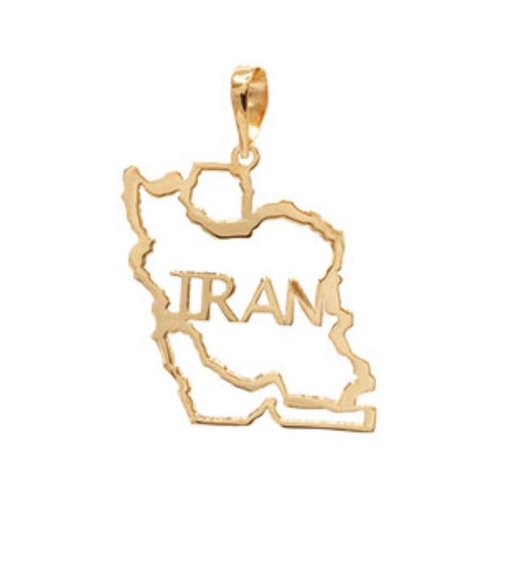 پلاک طلا طرح ایران