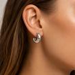 گوشواره حلقه ای کوچک سفید کد 80