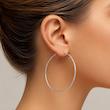 گوشواره حلقه ای رنگ سفید کد 198