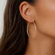 گوشواره حلقه ای رنگ طلایی کد 214