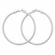گوشواره حلقه ای طرح دار رنگ سفید کد 230