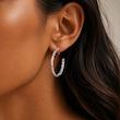 گوشواره حلقه ای کوچک سفید کد 122