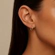 گوشواره نقره مینیمال حلقه ای ریز طلایی کد 218