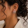 پک دو عددی گوشواره حلقه ای سفید کد 55