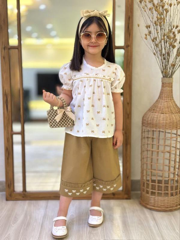 شومیز شلوارک پاپیون