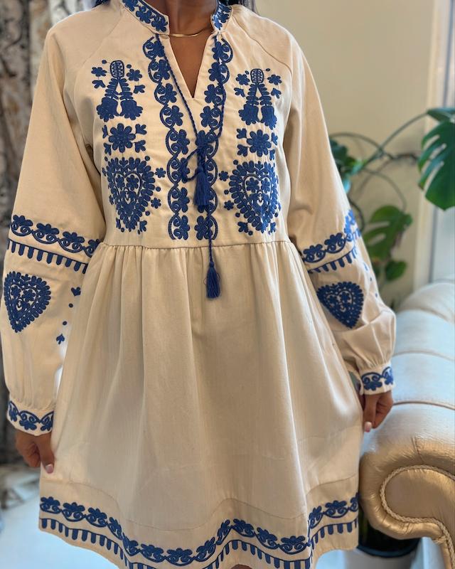 پیراهن ترک گلدوزی کوتاه