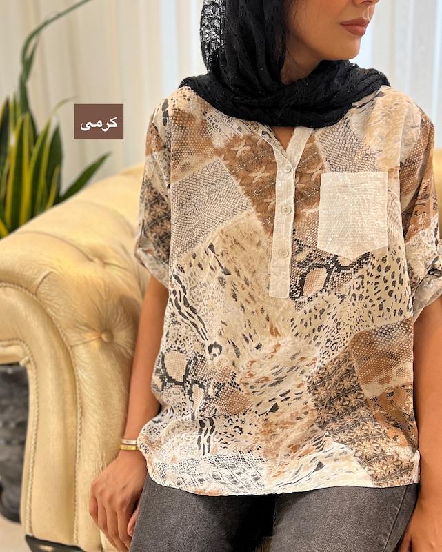 شومیز لینن طرحدار