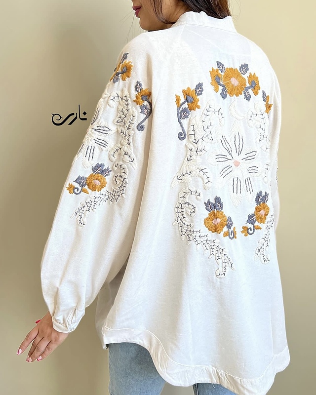 کیمونو لینن گلدوزی برند orfeo