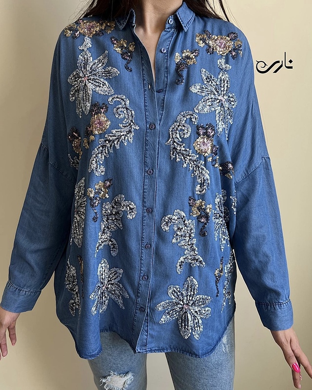 شومیز جین کاغذی برند orfeo