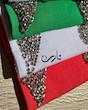 شومیز سنگ دوزی برند  orfeo رنگ نارنجی و سبز
