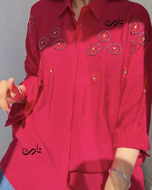 شومیز سالون سرخابی