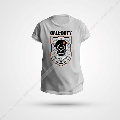 تیشرت call of duty رنگ سفید