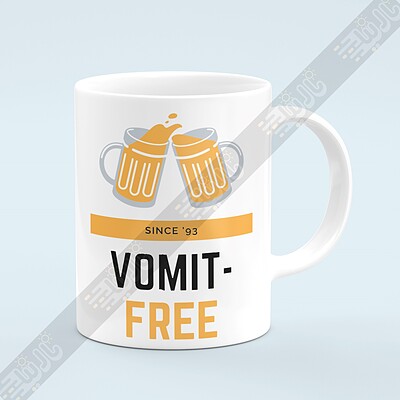 ماگ آشنایی با مادر طرح vomit free