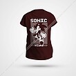 تیشرت طرح sonic رنگ زرشکی