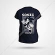 تیشرت طرح sonic رنگ سرمه ای