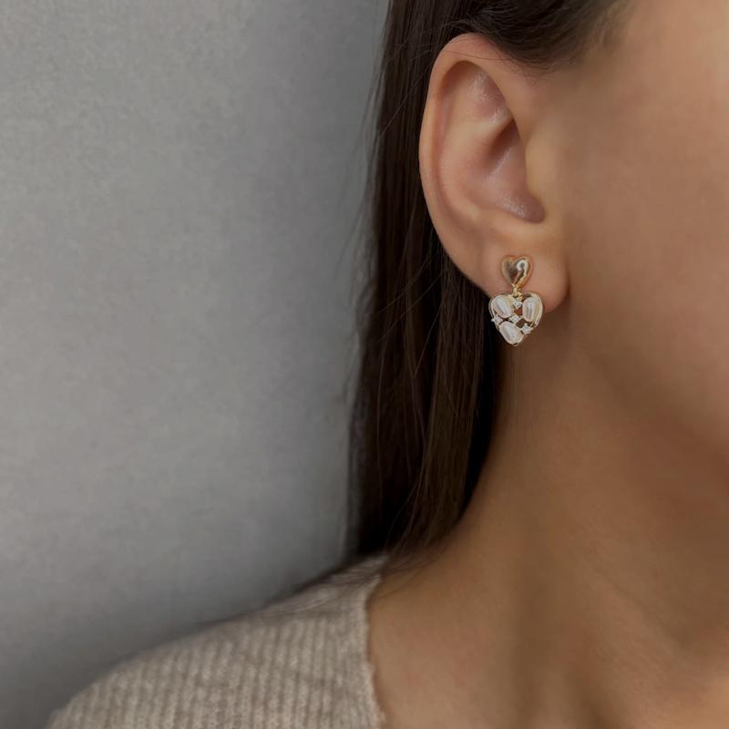 گوشواره آویز قلب ژوپینگ