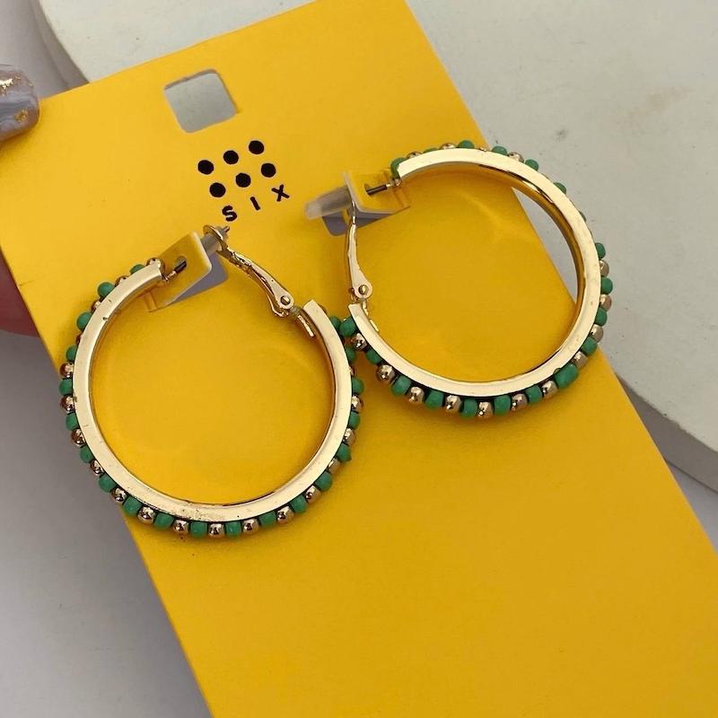 گوشواره حلقه ای منجوق