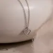 نیم ست گردنبند و گوشواره قلب سیلور