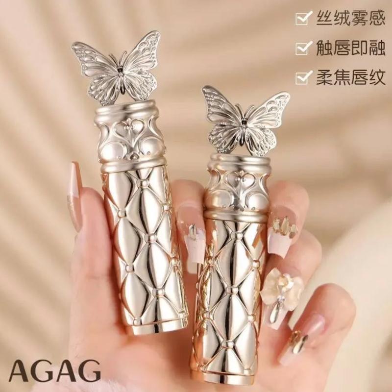 رژ لب جامد مخملی پروانه ای AGAG 