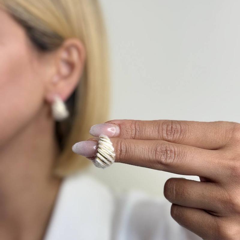 گوشواره طرح بافتنی