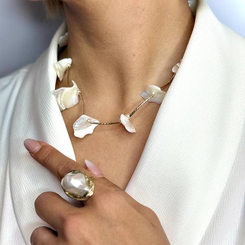 گردنبند صدف طبیعی 