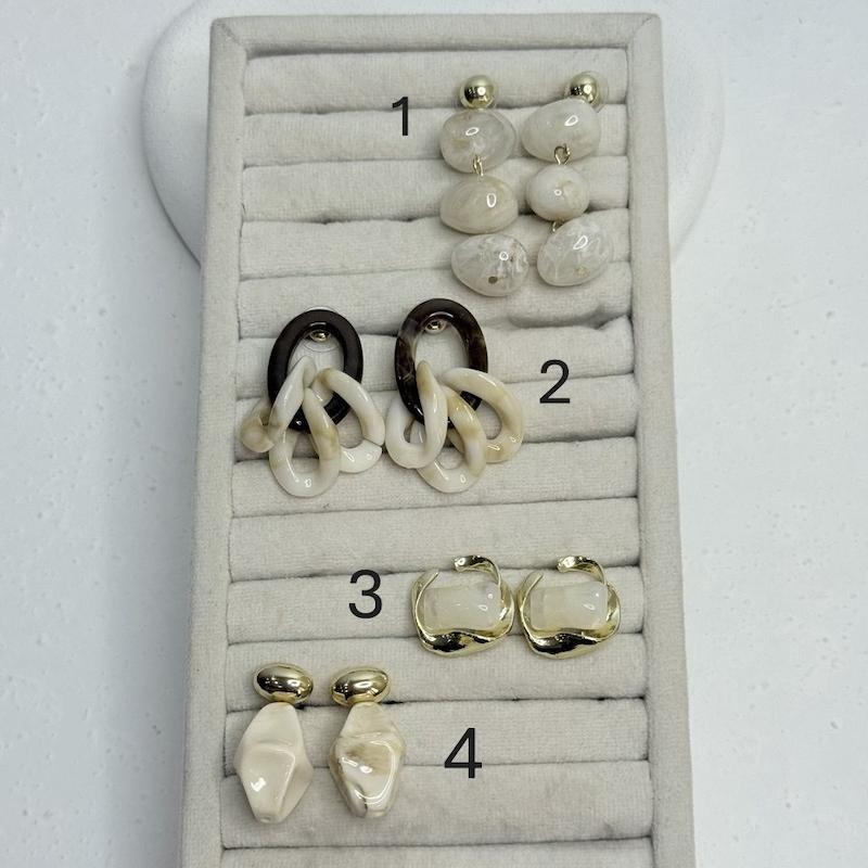 گوشواره مدل طرح سنگ