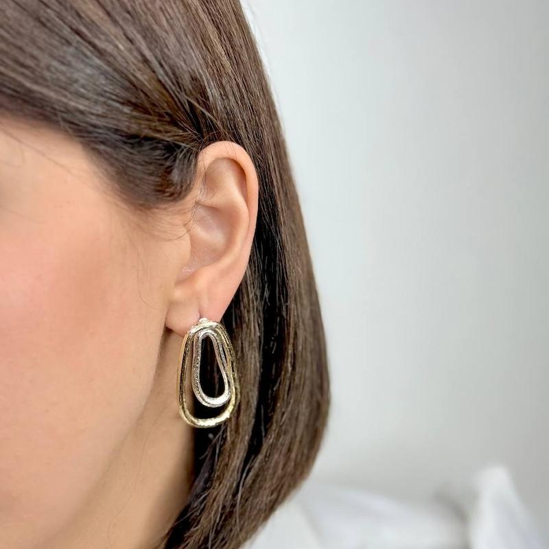 گوشواره دورنگ دفرمه