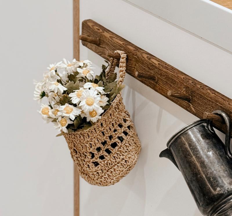 سبد آویز رافیا