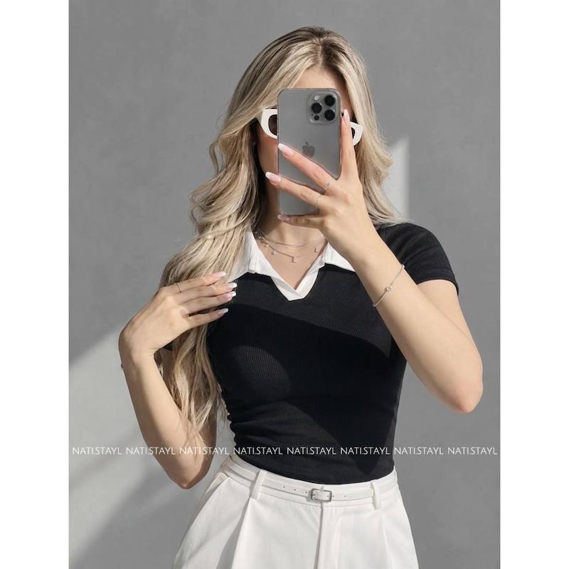 پلوشرت یقه سفید
