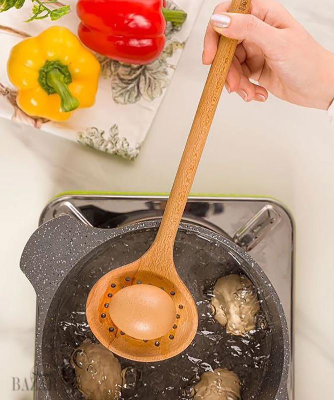 کفگير ملاقه چوبي کد 233959 لیمون