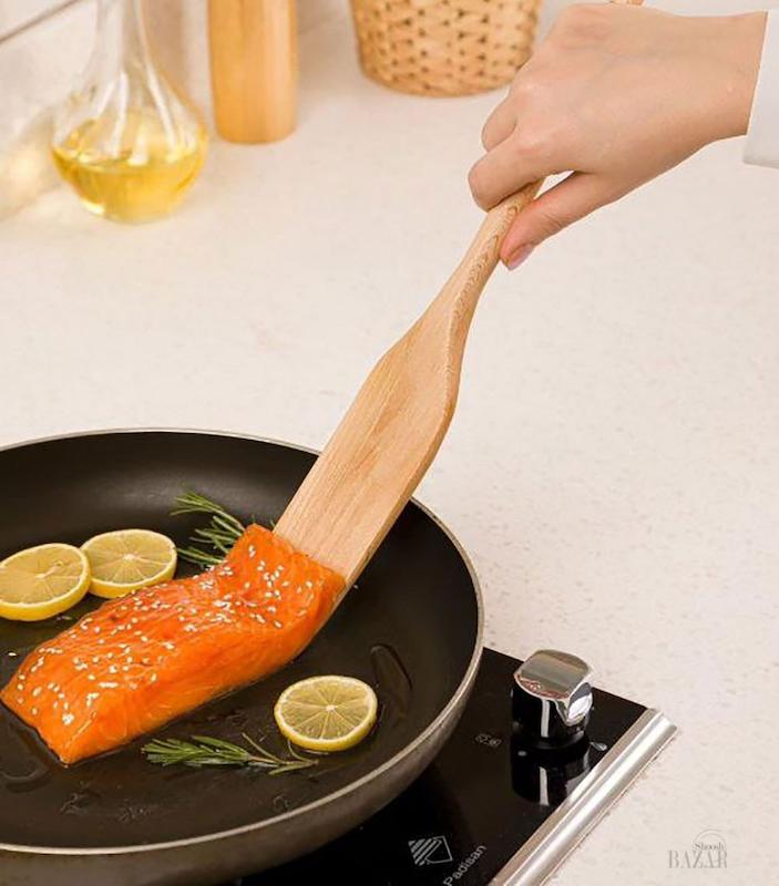 کفگير ملاقه چوبي کد 233959 لیمون