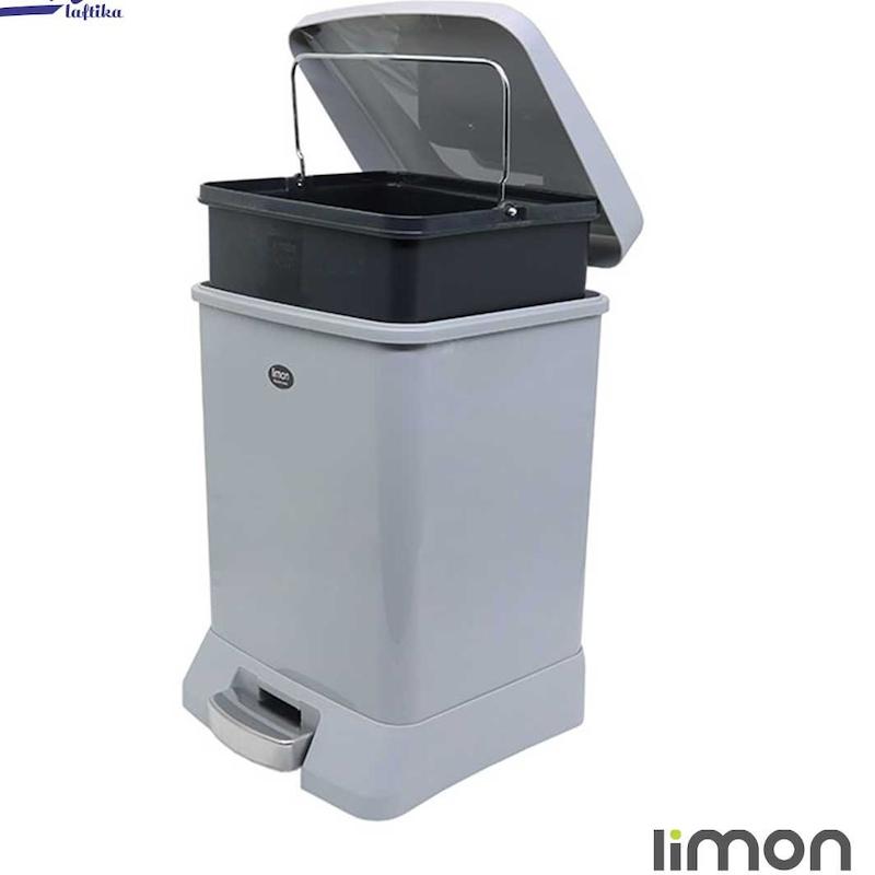 سطل آرام بند چهارگوش 12 لیتری (الوان) کد 162835 لیمون