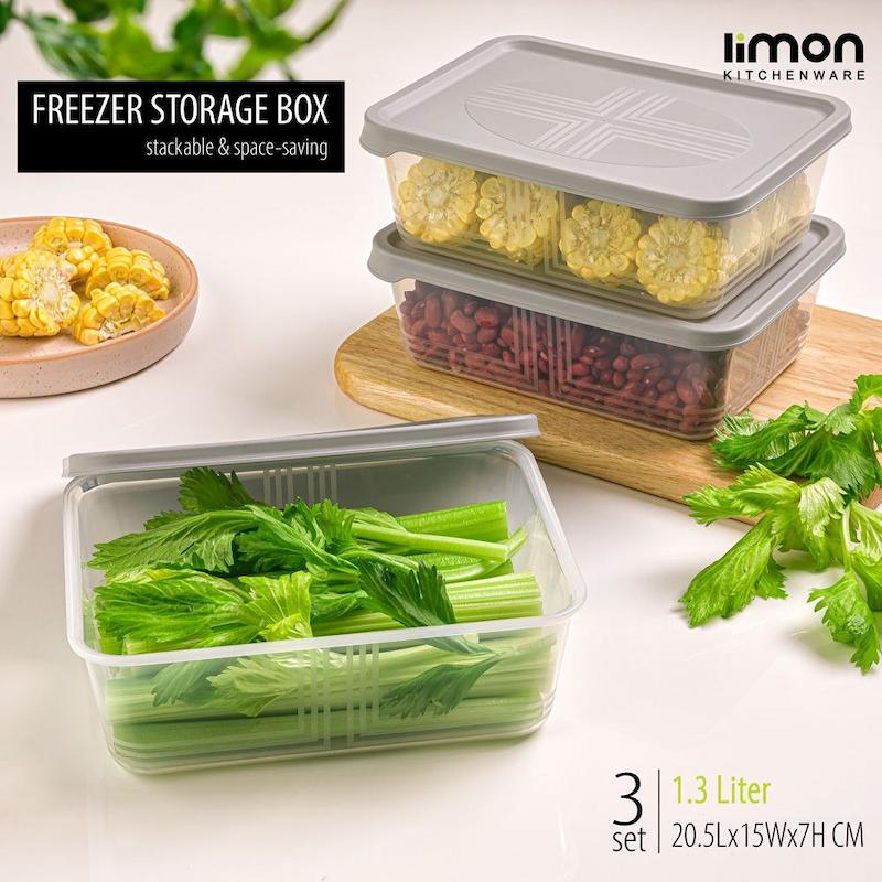 ظرف مستطیل 2/5 لیتر بسته 3 عددی کد 2407