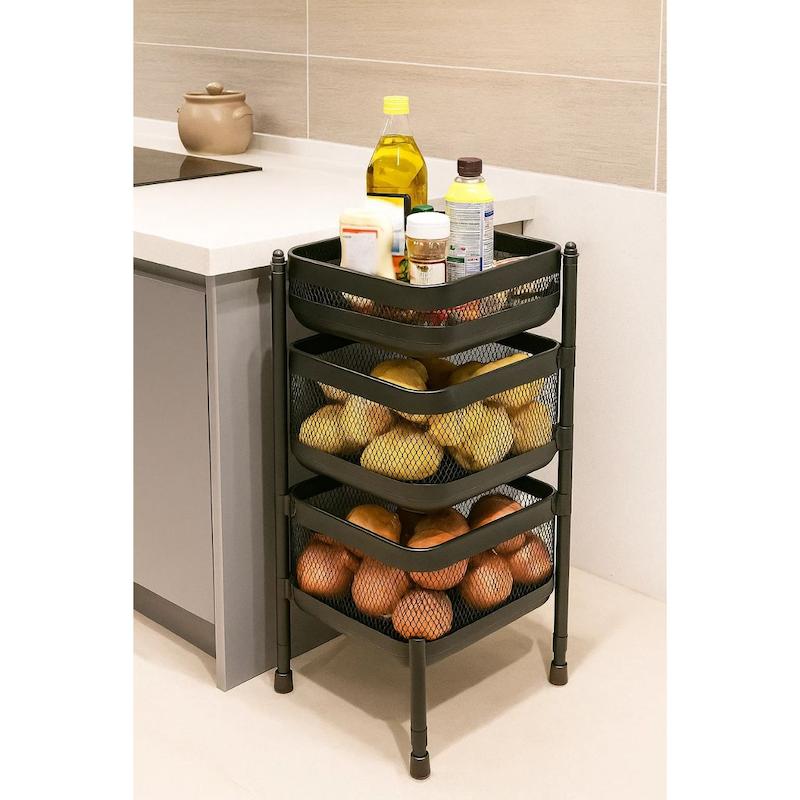 جای سیب زمینی پیاز 2/5طبقه مربع آسمان کد 530