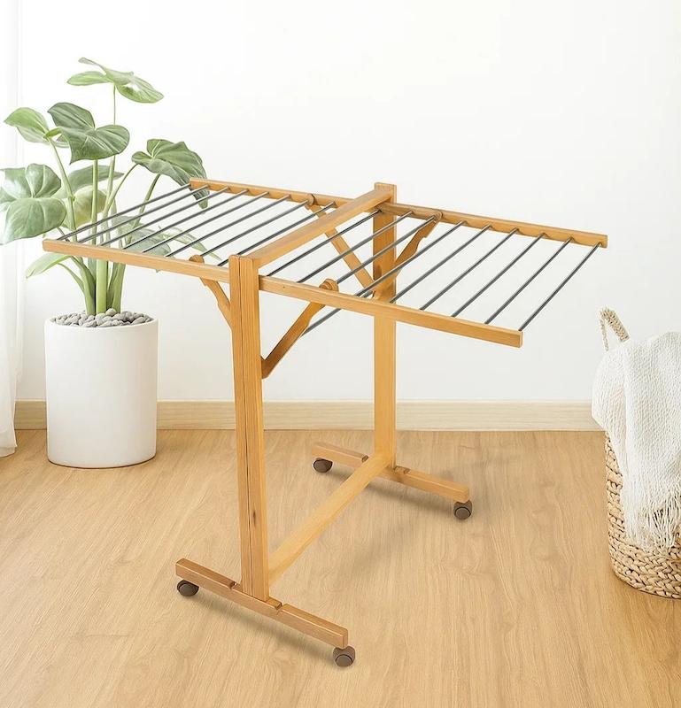 بندرخت چوب استیل ATC چرخ دار 