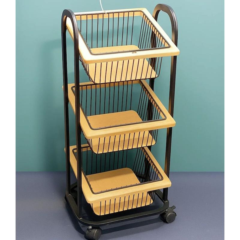 جای پیاز و سیب  زمینی چوبی مدل نایس عروس نوین 3 طبقه