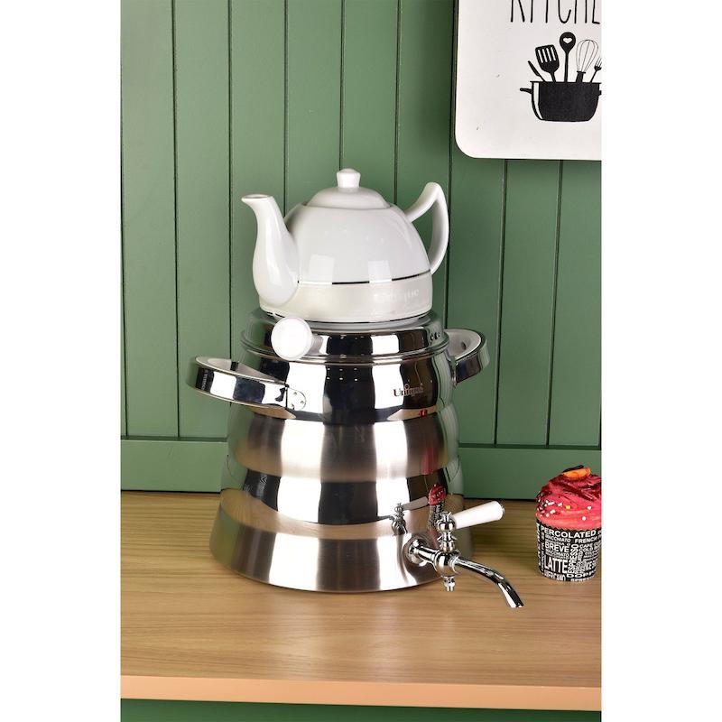 کتری و قوری  5.5 لیتر استیل شیر دار برند یونیک کدUN- 7248