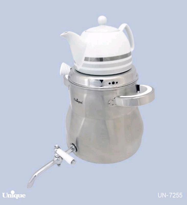 کتری و قوری  5.5 لیتر استیل شیر دار 6 ضلعی  برند یونیک کد UN- 7255