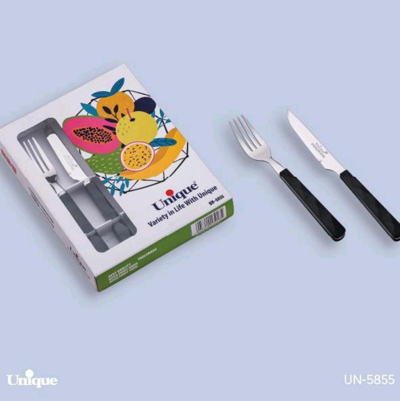 ست کارد و چنگال 12 پارچه یونیک مدل T_T کد 5855