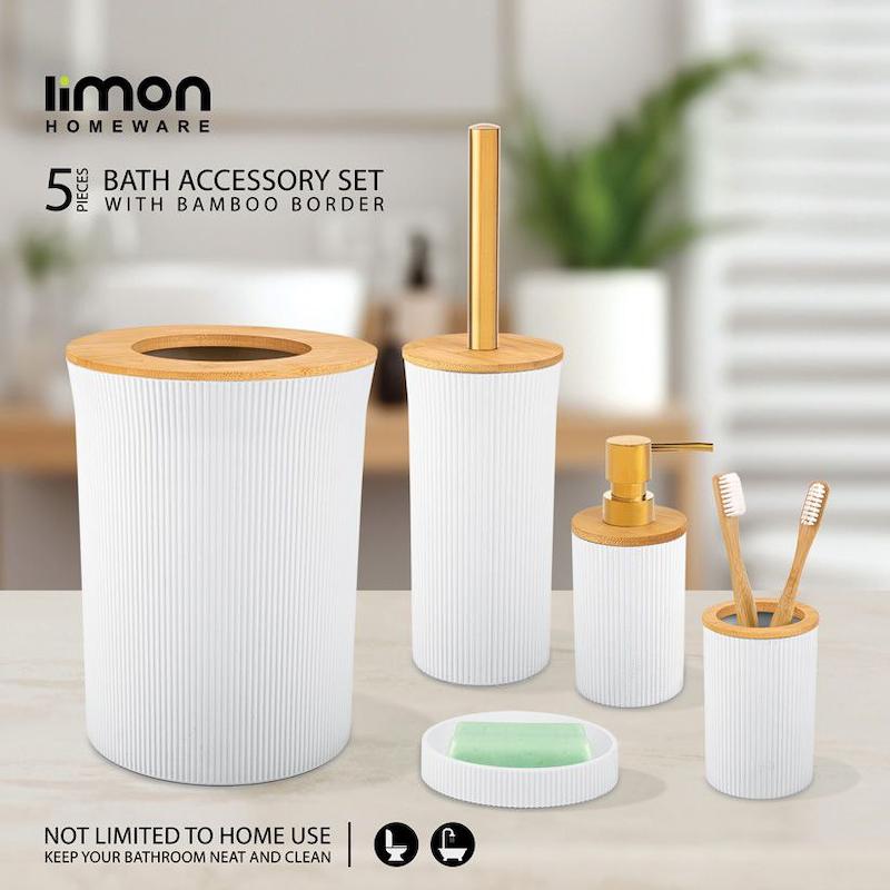 ست سرویس بهداشتی درب بامبو لیمون مدل 2392